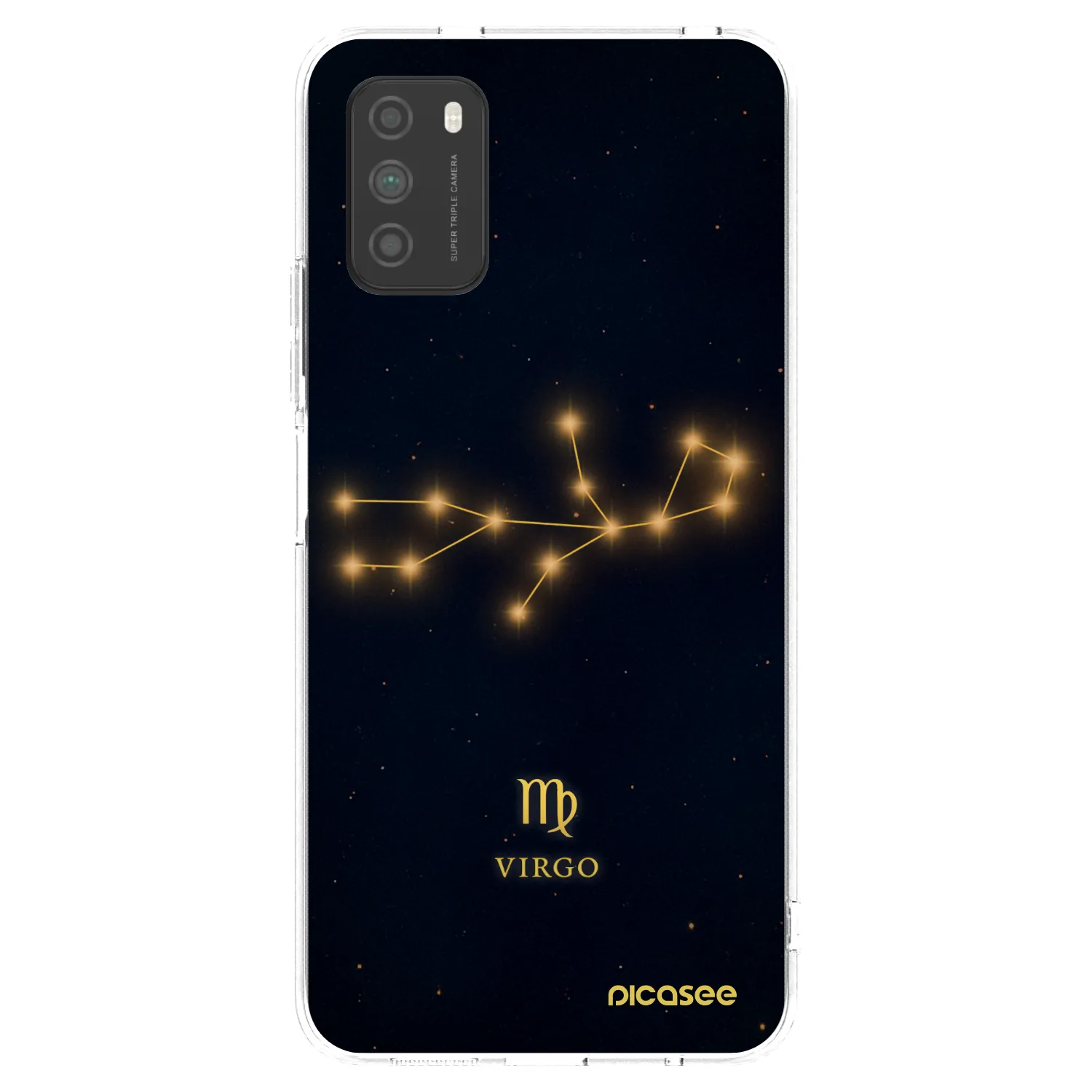 Picasee silikonový průhledný obal pro Xiaomi Poco M3 - VIRGO