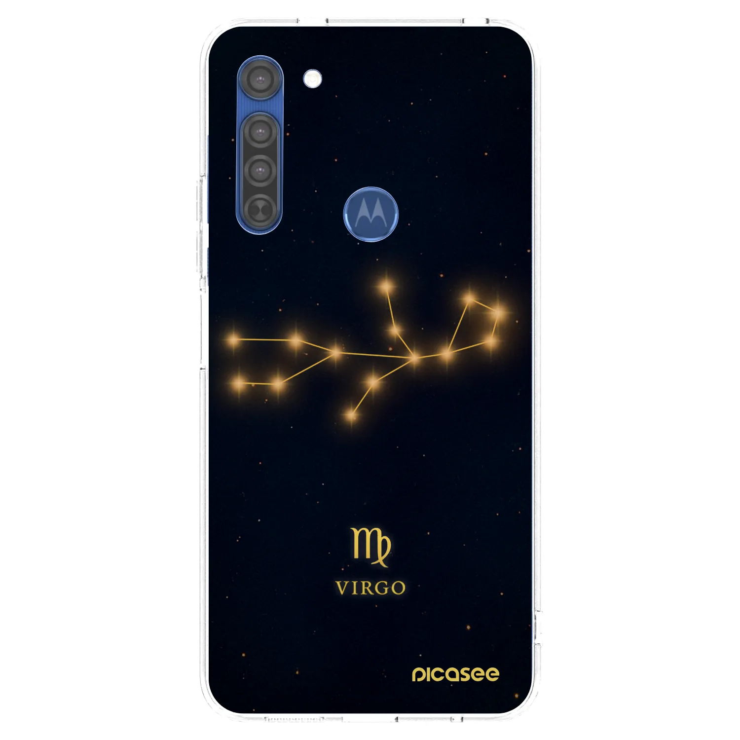 Picasee silikonový průhledný obal pro Motorola Moto G8 - VIRGO