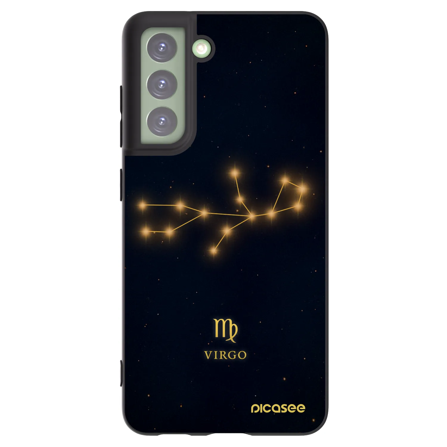 Picasee silikonový černý obal pro Samsung Galaxy S21 FE 5G - VIRGO