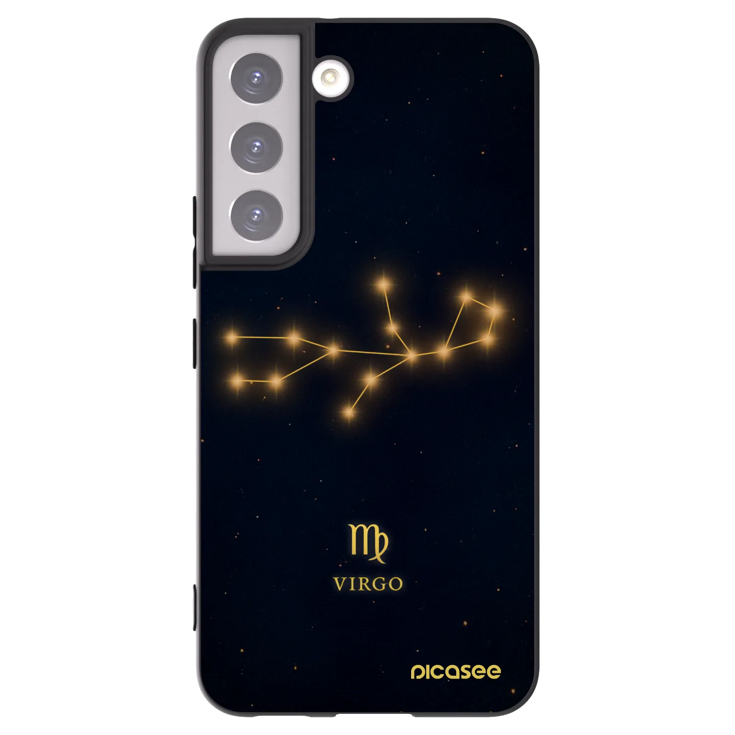 Picasee silikonový černý obal pro Samsung Galaxy S22 5G - VIRGO