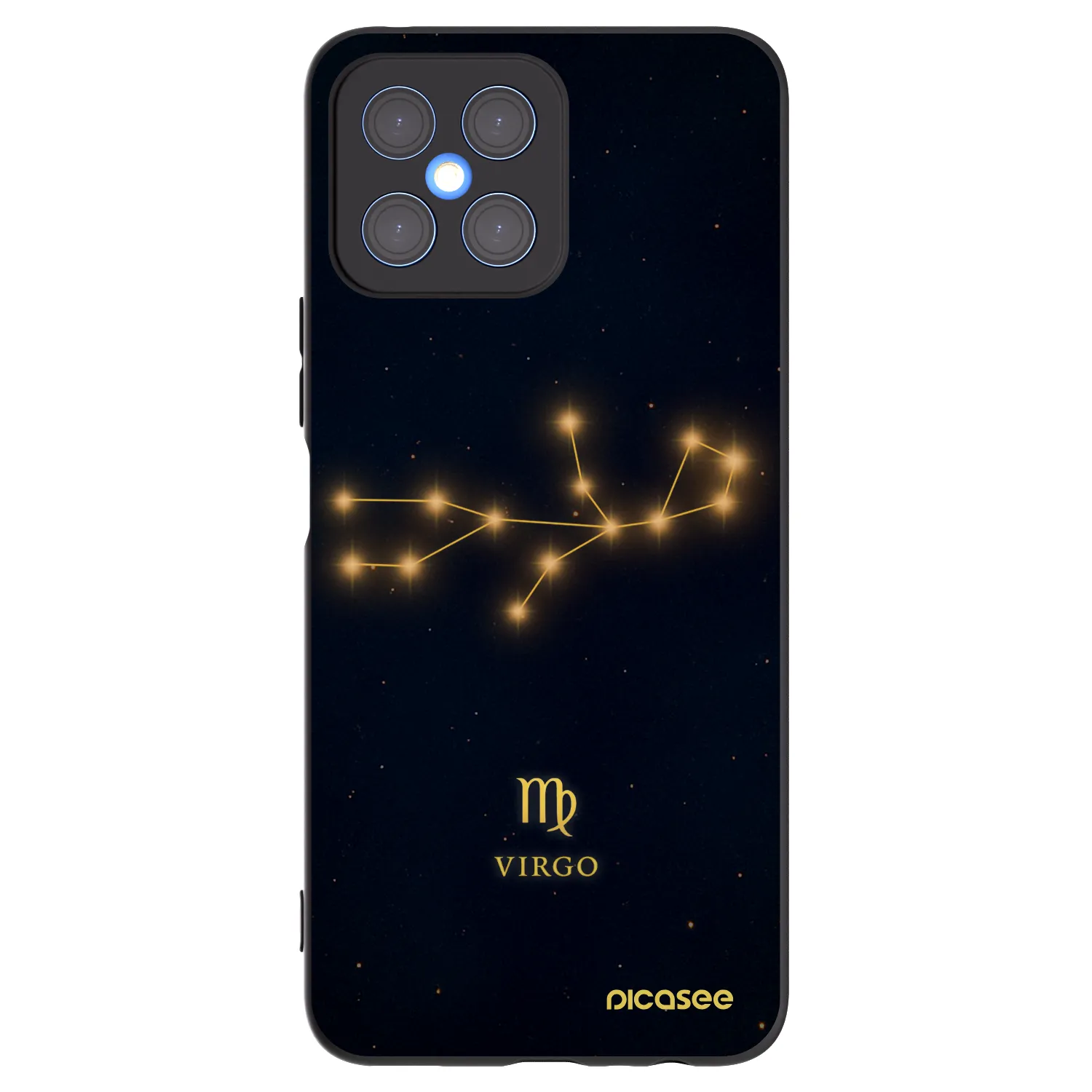 Picasee silikonový černý obal pro Honor X8 4G - VIRGO