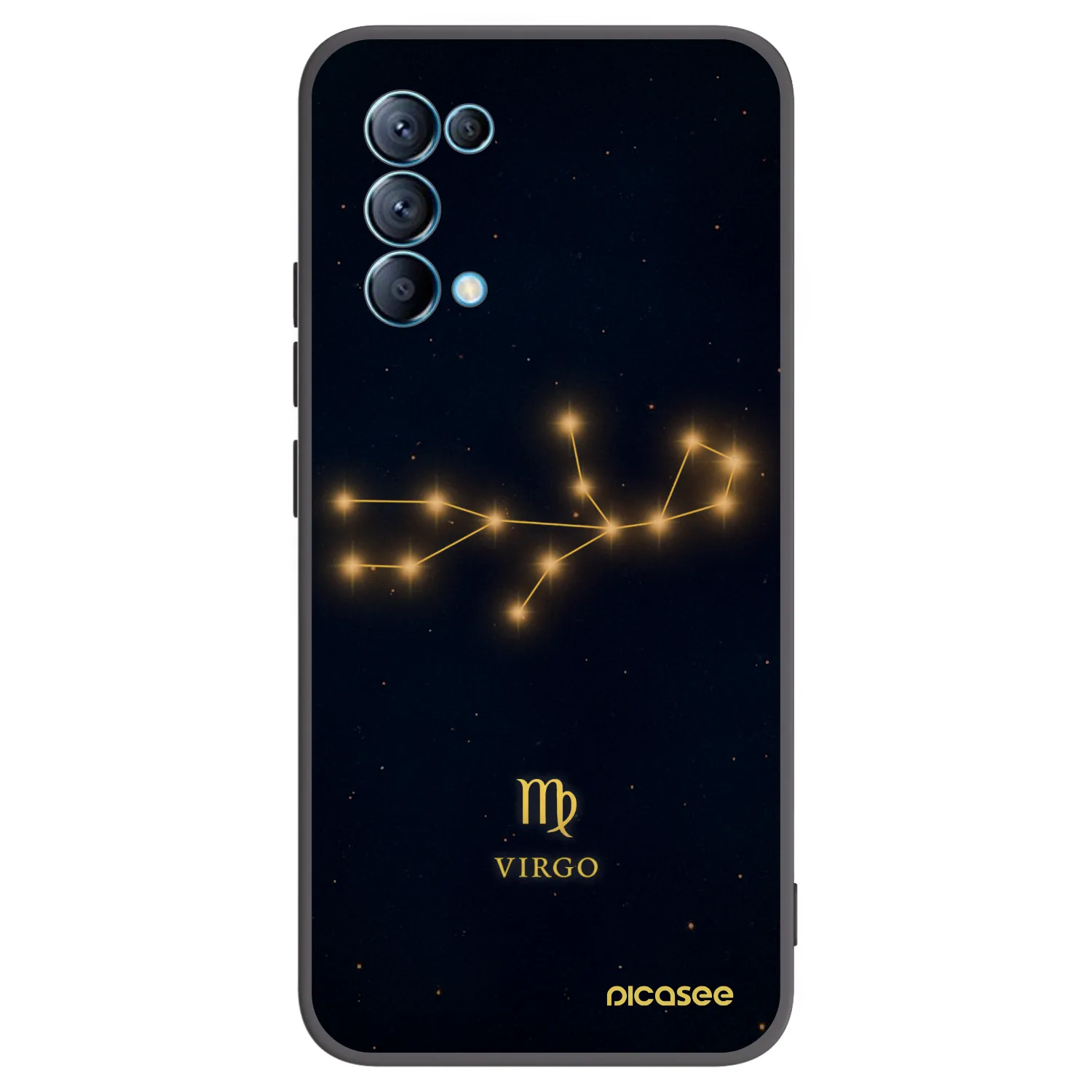Picasee silikonový černý obal pro OPPO Reno 5 5G - VIRGO
