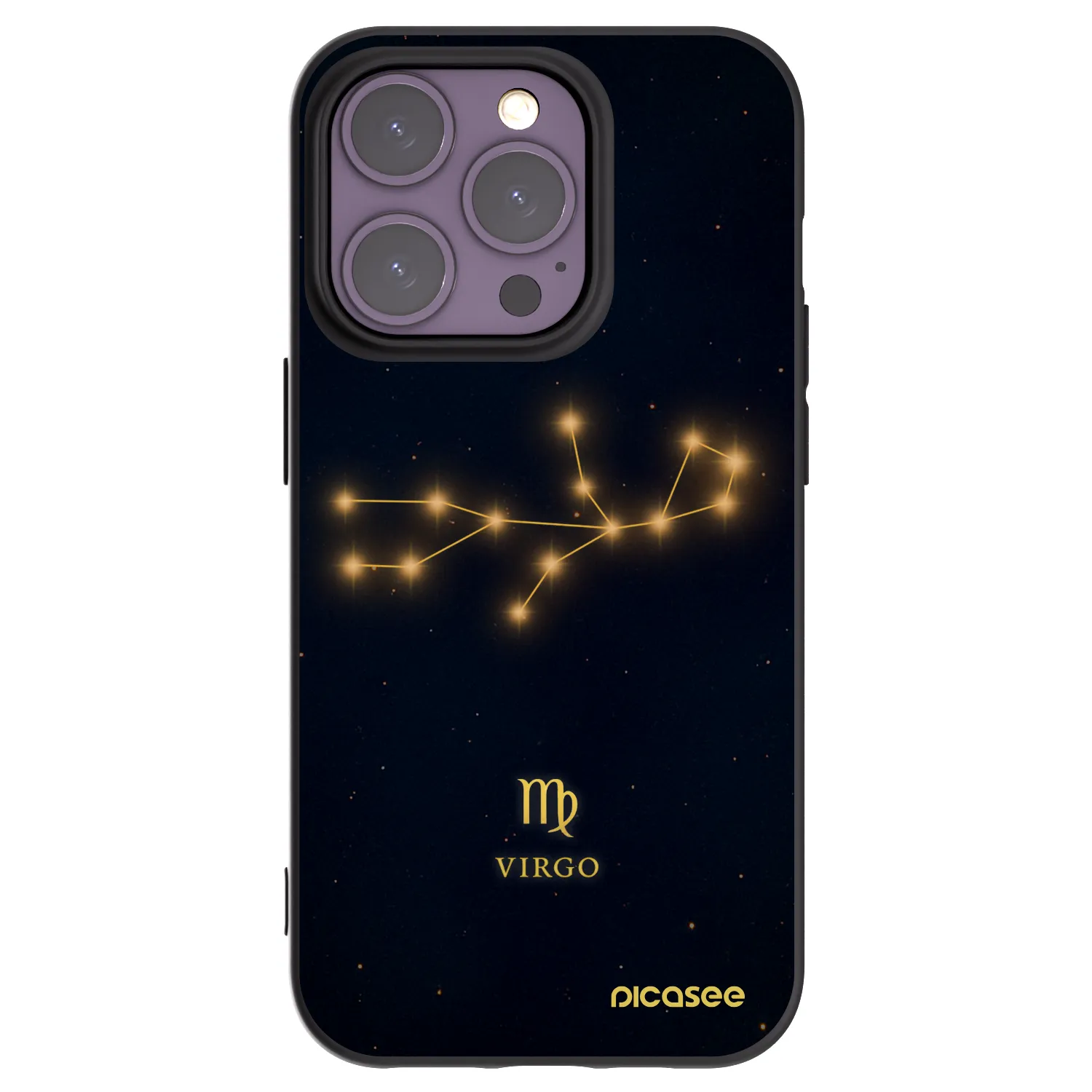 Picasee silikonový černý obal pro Apple iPhone 14 Pro - VIRGO