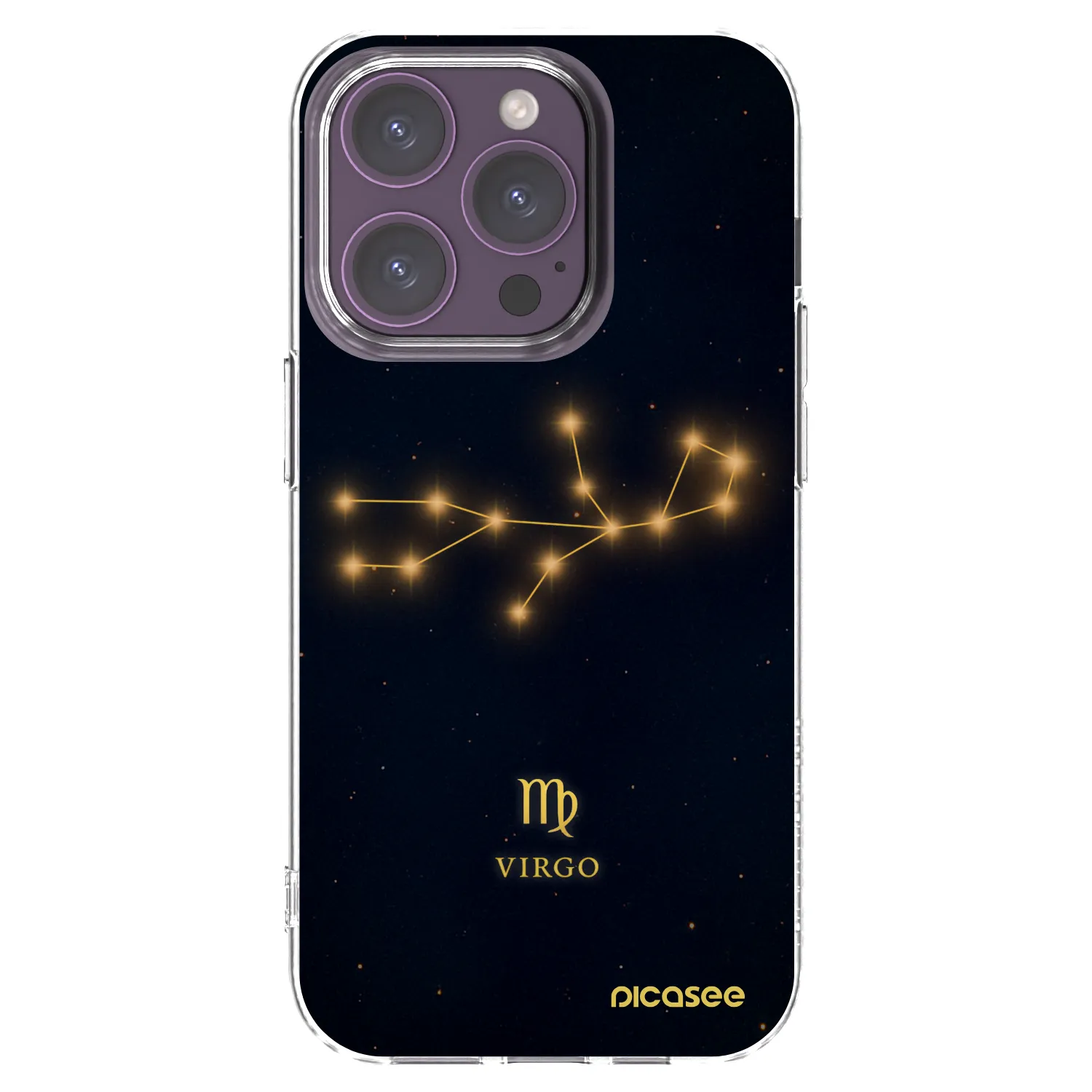 Picasee silikonový průhledný obal pro Apple iPhone 14 Pro - VIRGO