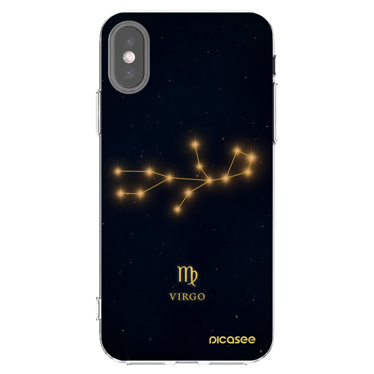 Picasee silikonový průhledný obal pro Apple iPhone X/XS - VIRGO