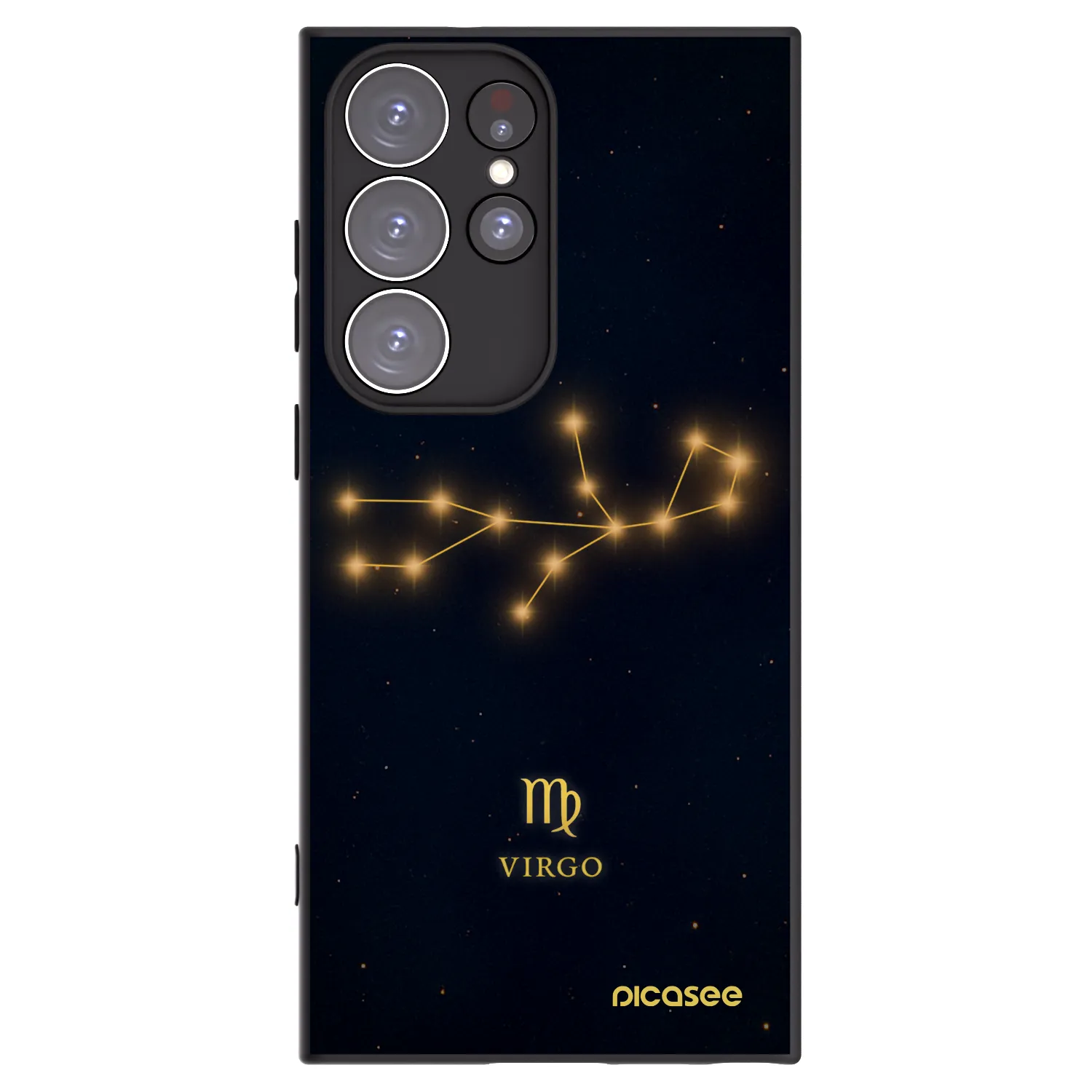 Picasee silikonový černý obal pro Samsung Galaxy S23 Ultra 5G - VIRGO