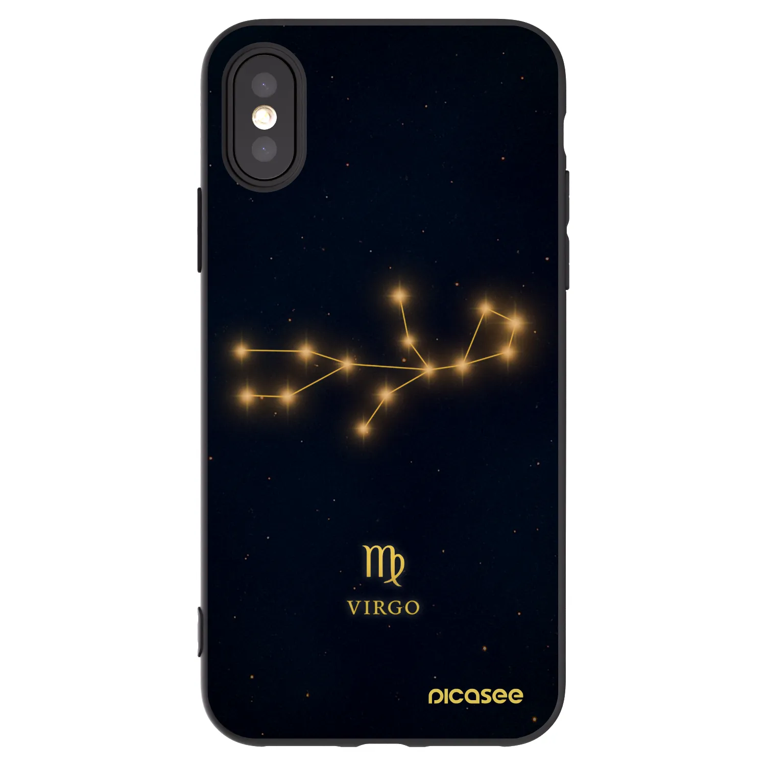 Picasee silikonový černý obal pro Apple iPhone X/XS - VIRGO