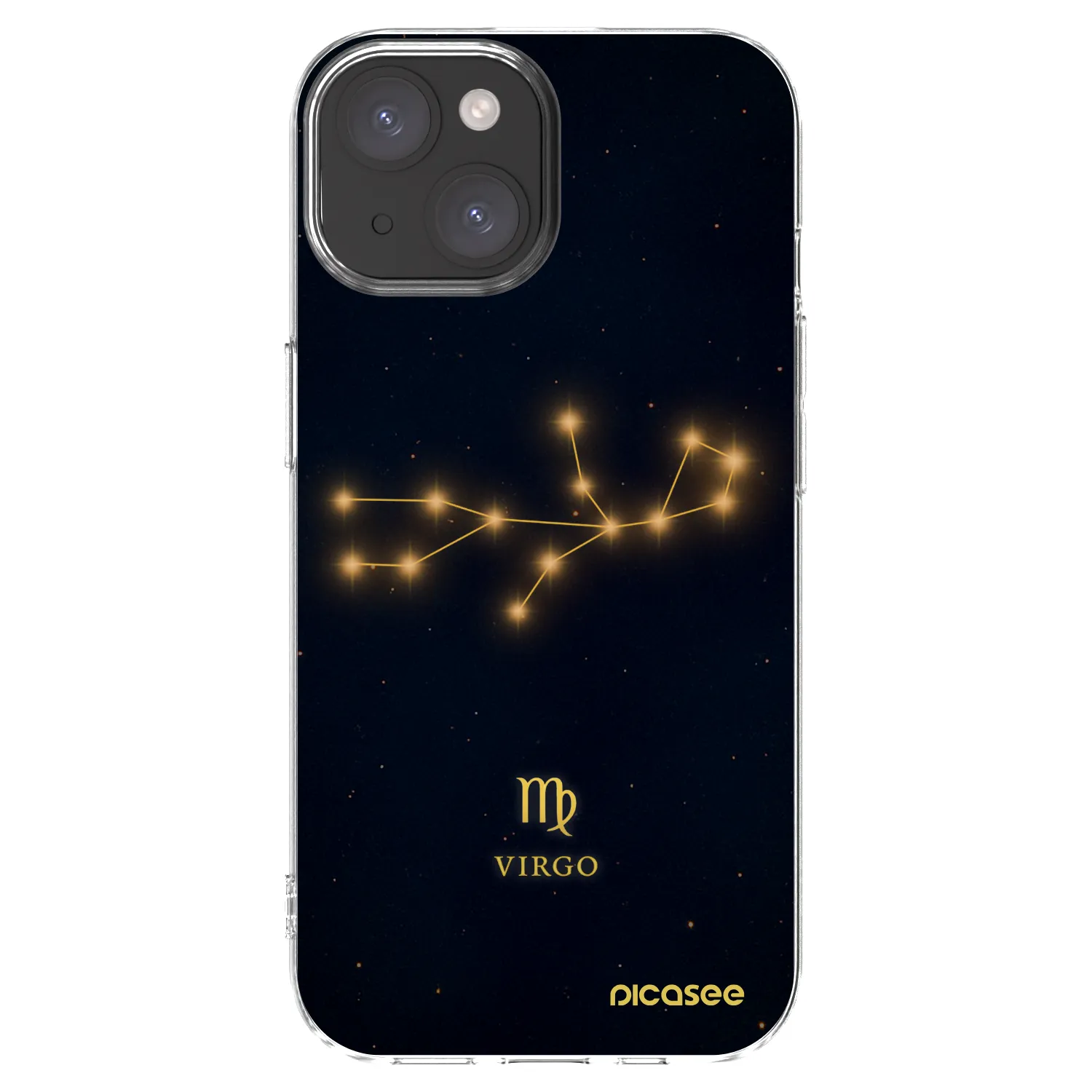 Picasee silikonový průhledný obal pro Apple iPhone 15 - VIRGO