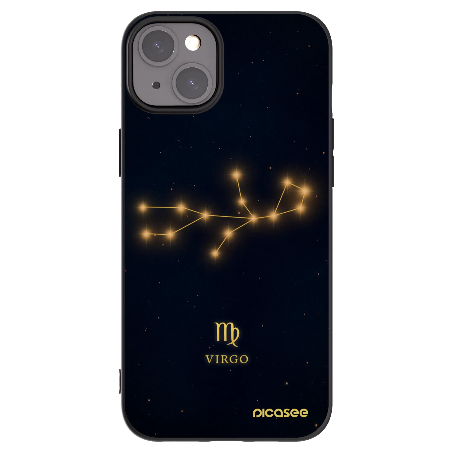 Picasee silikonový černý obal pro Apple iPhone 15 Plus - VIRGO