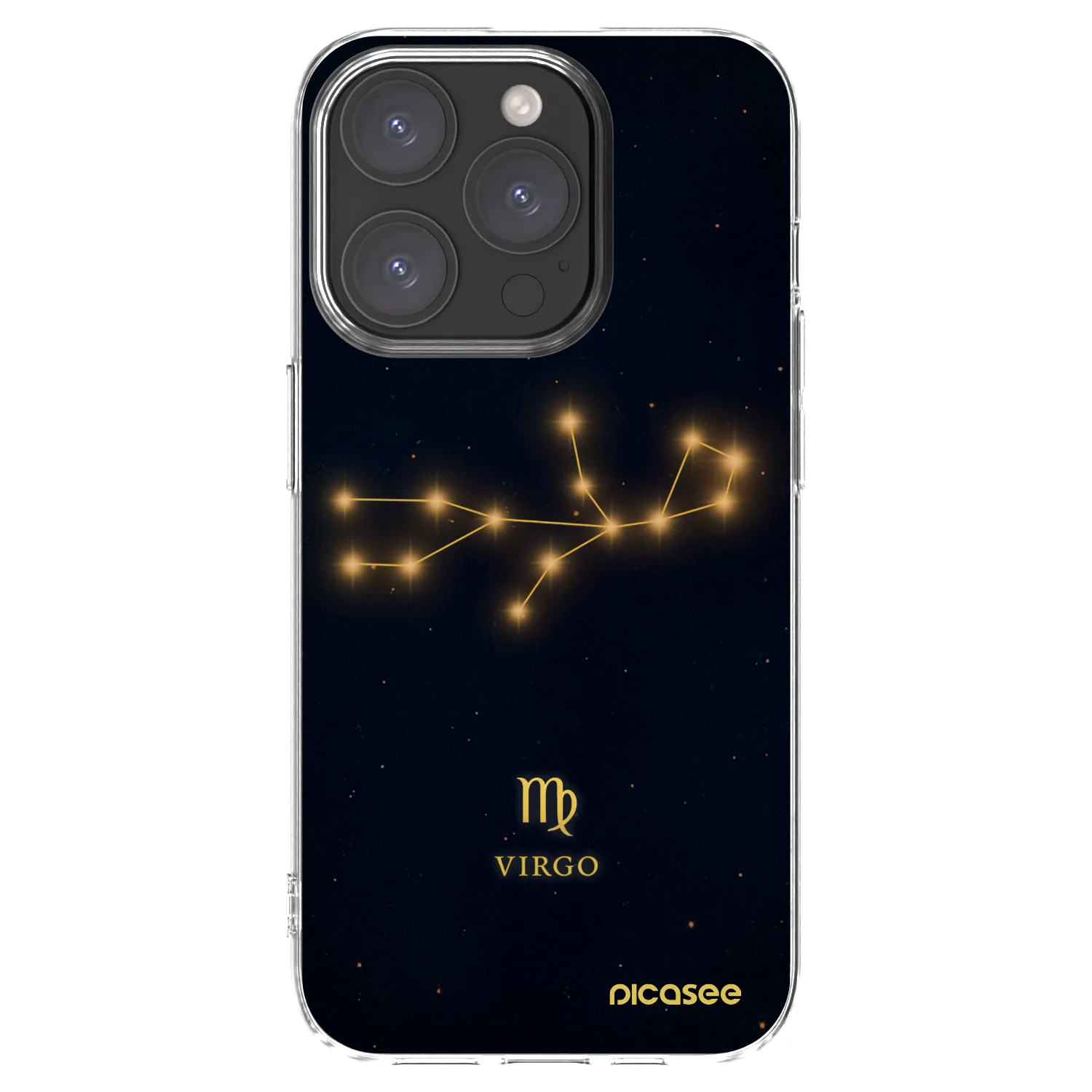 Picasee silikonový průhledný obal pro Apple iPhone 15 Pro - VIRGO