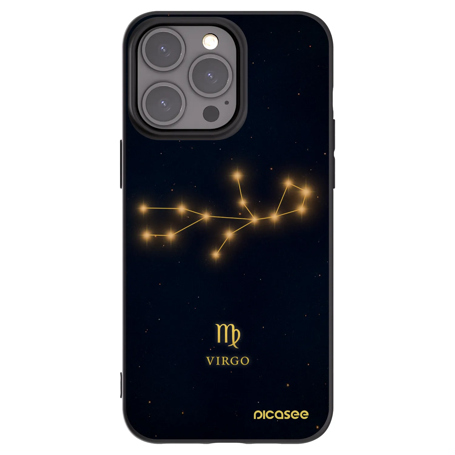 Picasee silikonový černý obal pro Apple iPhone 15 Pro Max - VIRGO