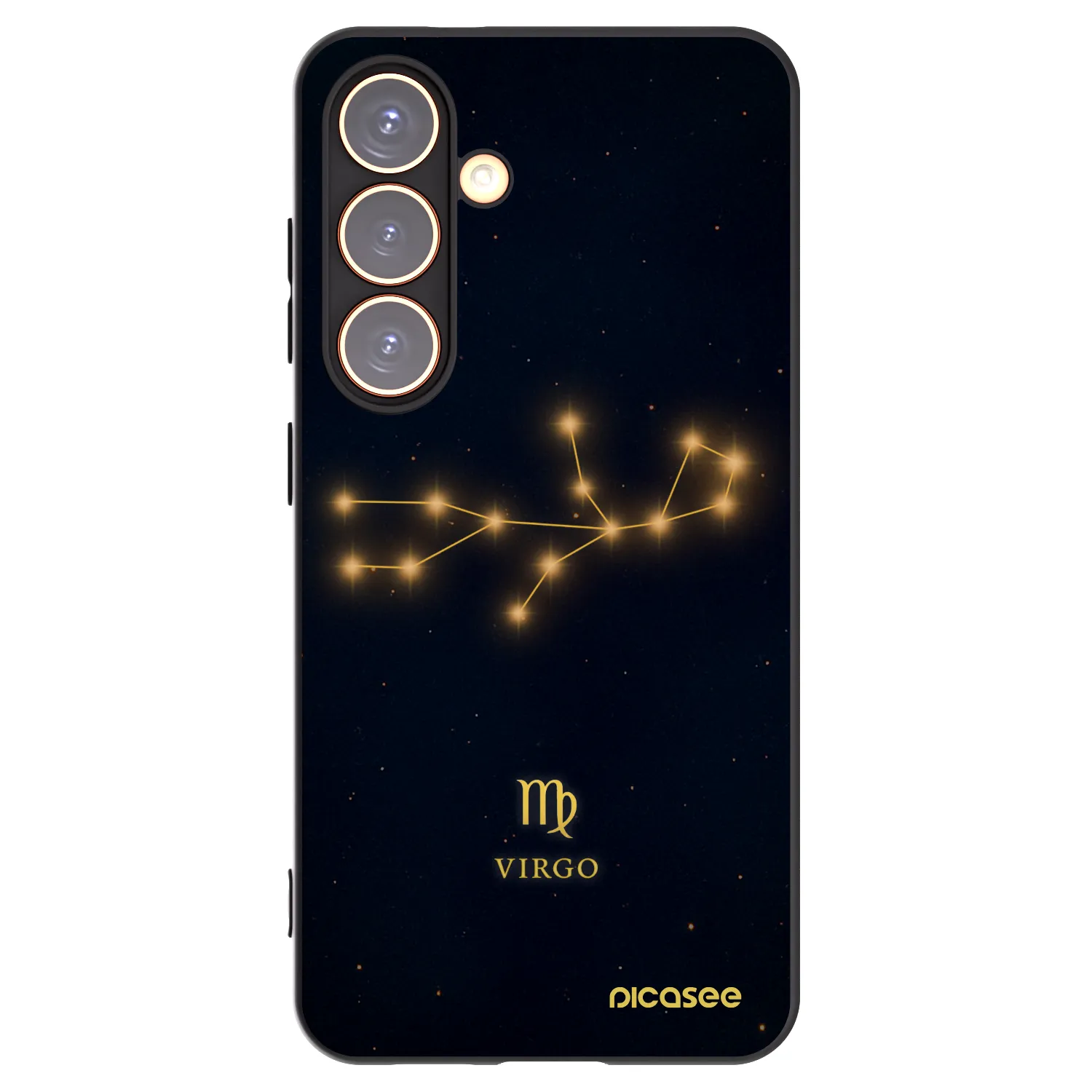 Picasee silikonový černý obal pro Samsung Galaxy S24 S921B 5G - VIRGO