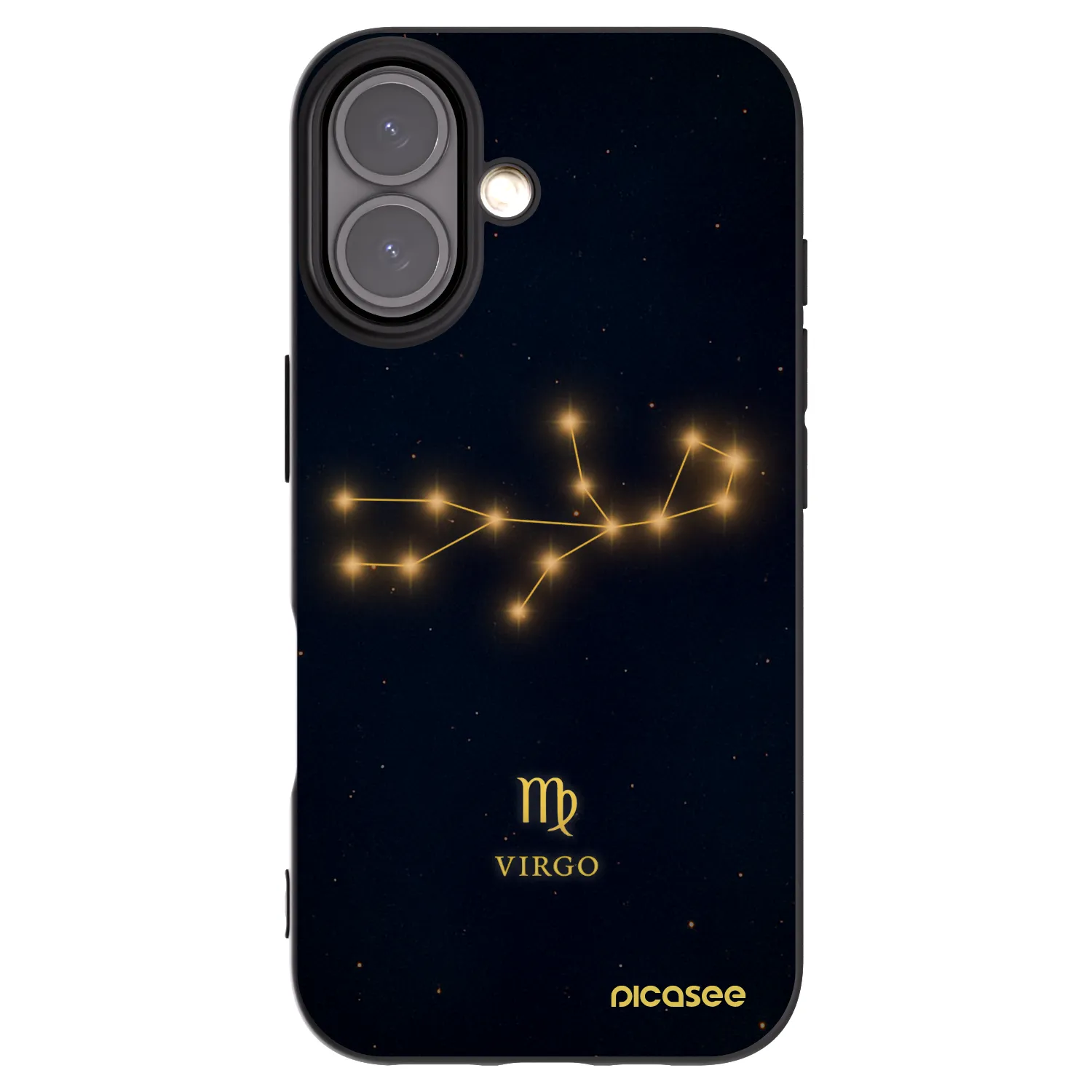 Picasee silikonový černý obal pro Apple iPhone 16 - VIRGO