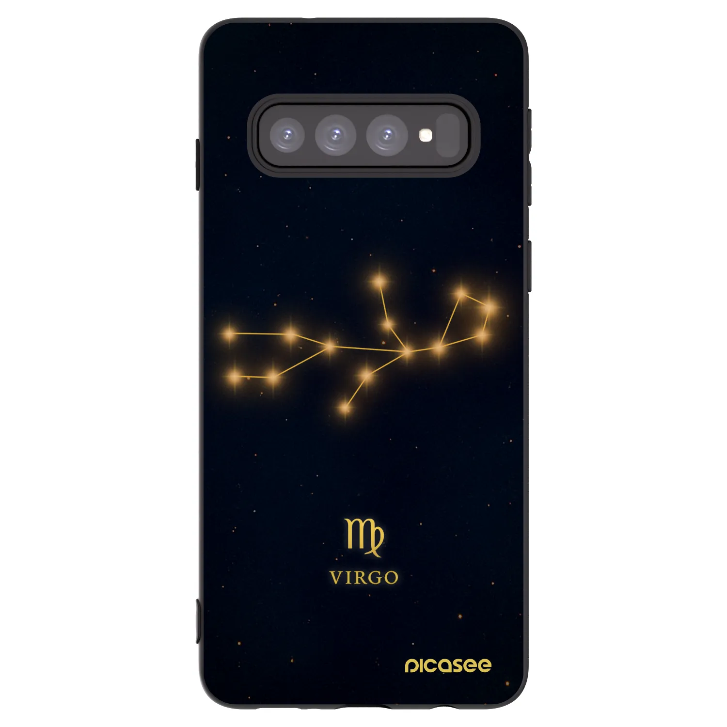 Picasee silikonový černý obal pro Samsung Galaxy S10 G973 - VIRGO