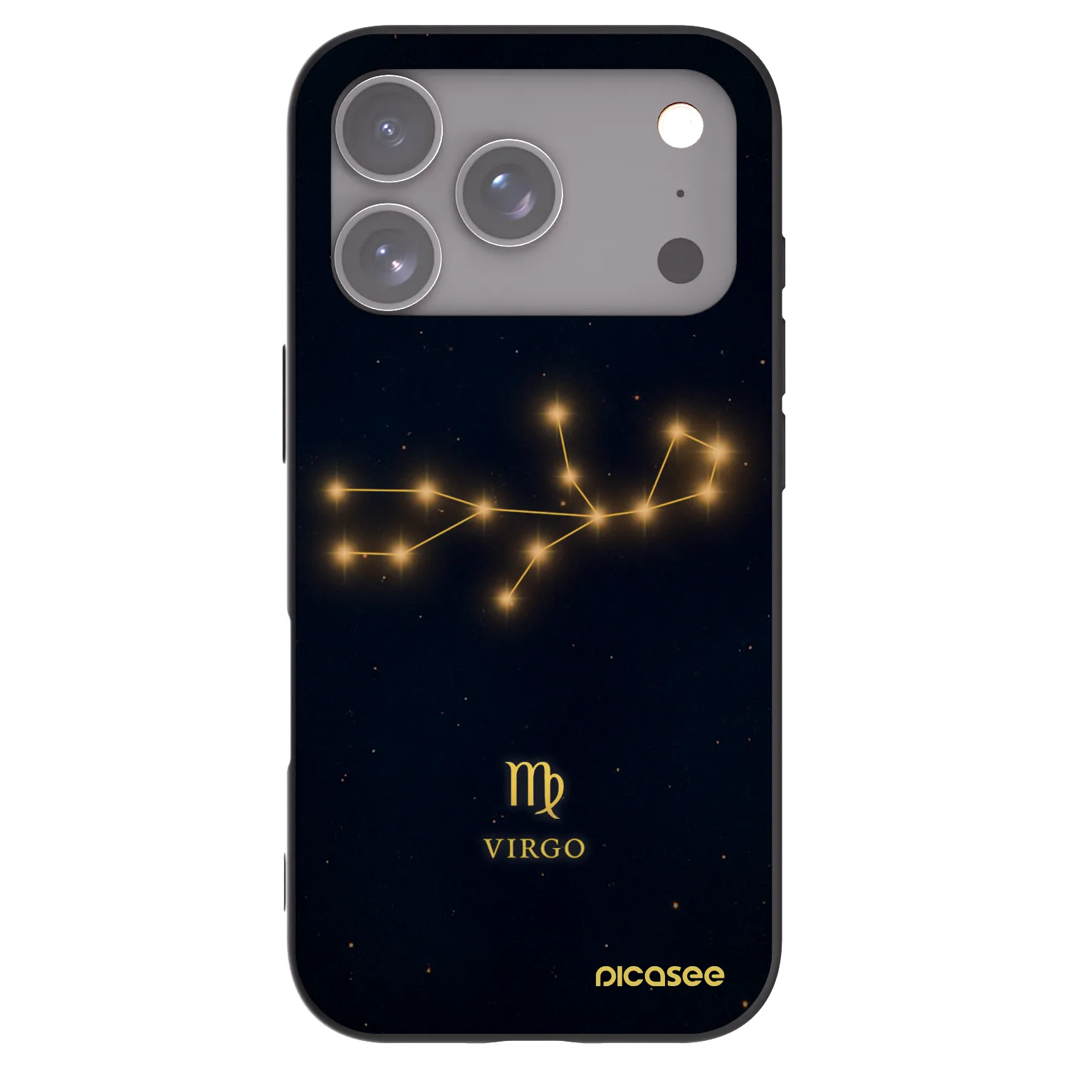 Picasee silikonový černý obal pro Apple iPhone 17 Pro - VIRGO