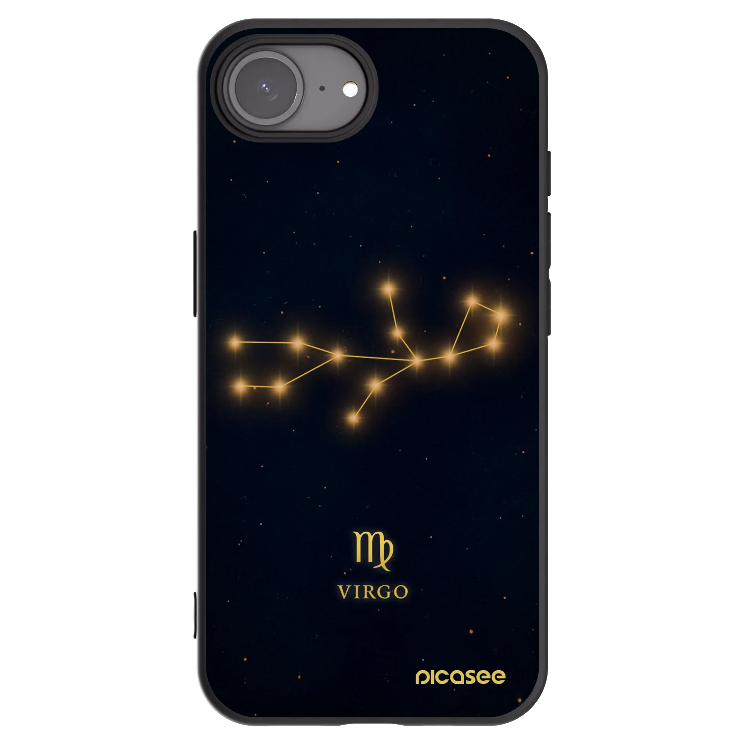 Picasee silikonový černý obal pro Apple iPhone 17e - VIRGO