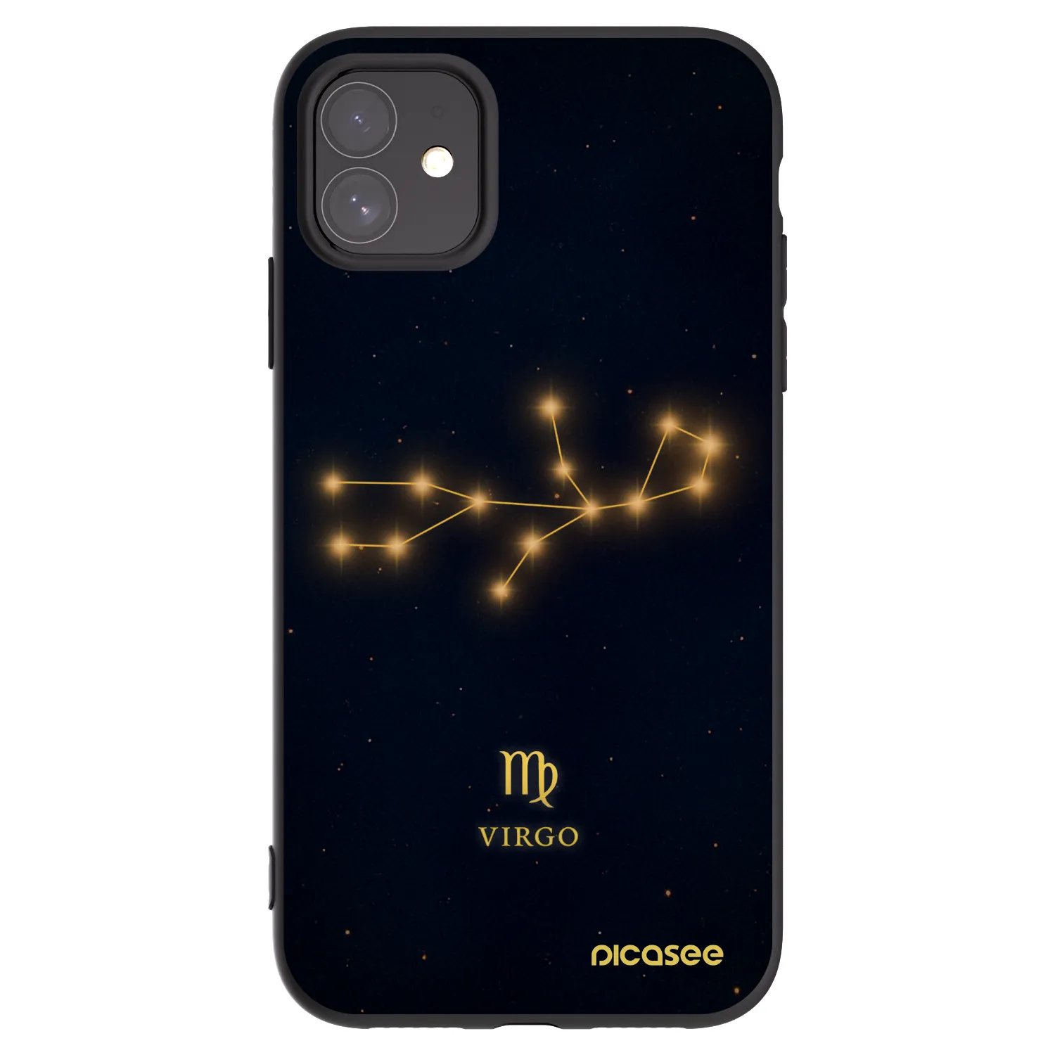 Picasee silikonový černý obal pro Apple iPhone 11 - VIRGO
