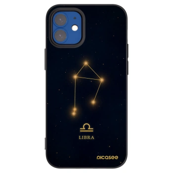 Picasee silikonový černý obal pro Apple iPhone 12 mini - LIBRA