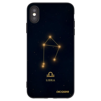 Picasee silikonový černý obal pro Apple iPhone XS Max - LIBRA
