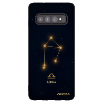 Picasee silikonový černý obal pro Samsung Galaxy S10 G973 - LIBRA