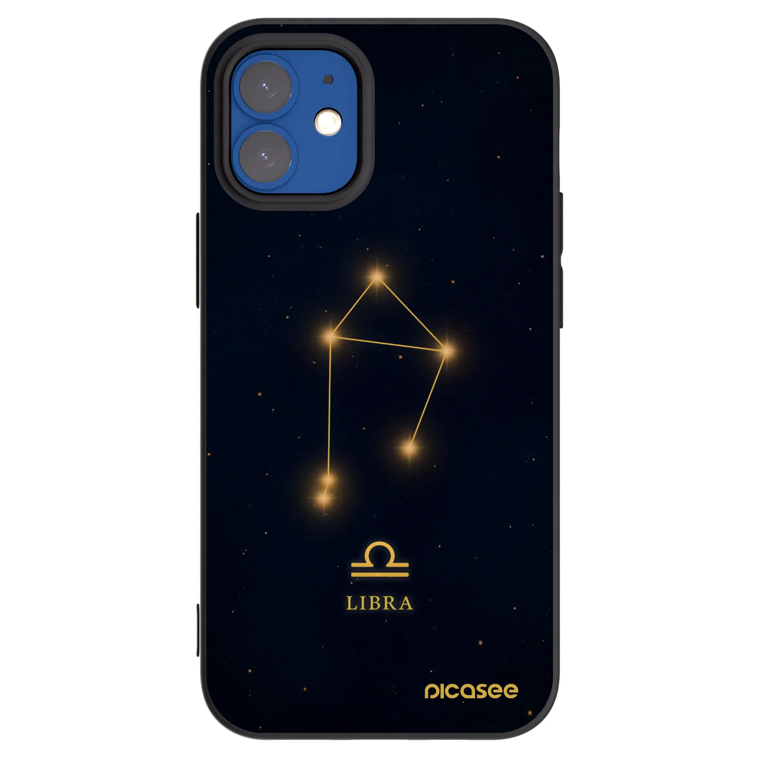 Picasee silikonový černý obal pro Apple iPhone 12 mini - LIBRA