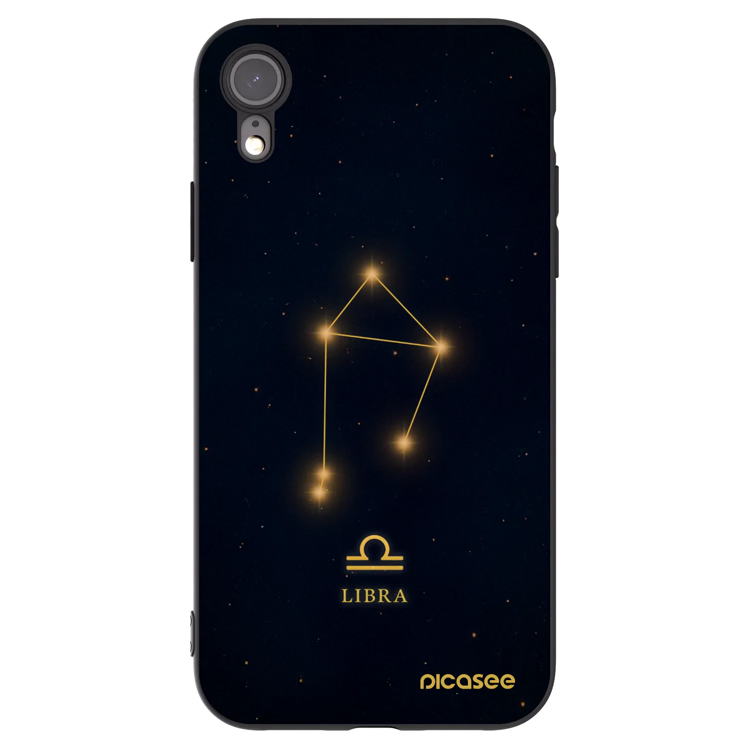 Picasee silikonový černý obal pro Apple iPhone XR - LIBRA