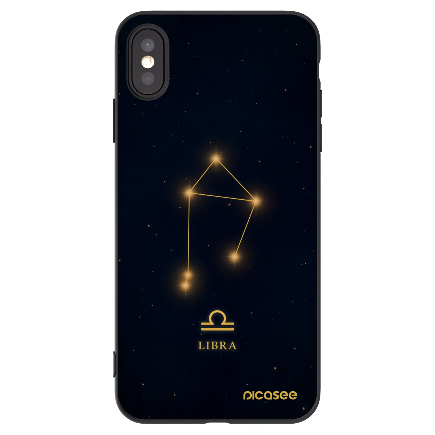 Picasee silikonový černý obal pro Apple iPhone XS Max - LIBRA
