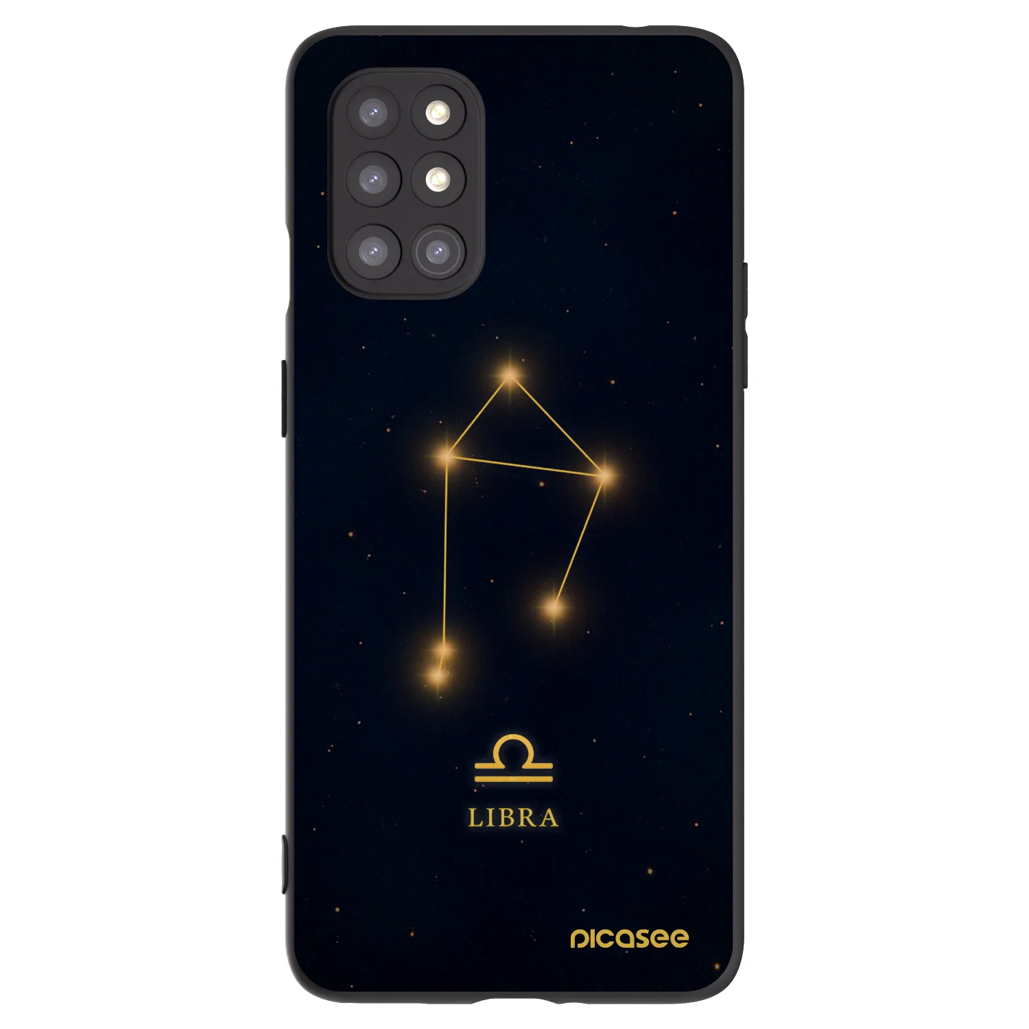 Picasee silikonový černý obal pro OnePlus 8T - LIBRA