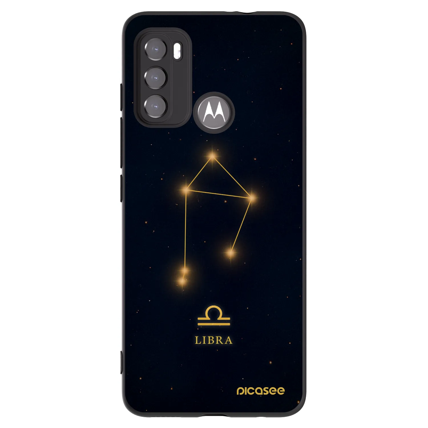 Picasee silikonový černý obal pro Motorola Moto G60 - LIBRA