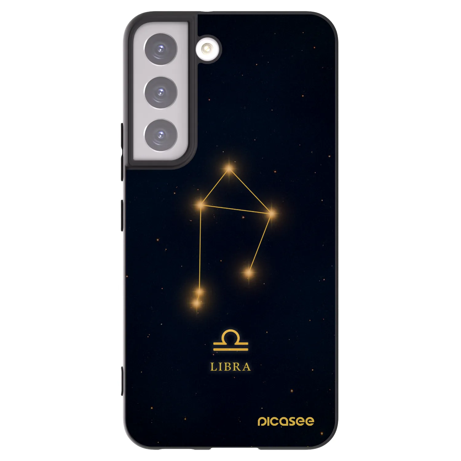 Picasee silikonový černý obal pro Samsung Galaxy S22 5G - LIBRA