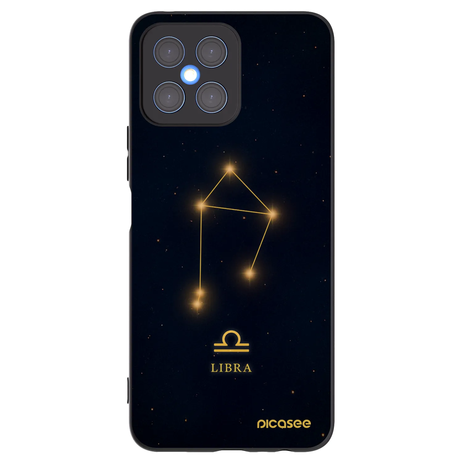 Picasee silikonový černý obal pro Honor X8 4G - LIBRA