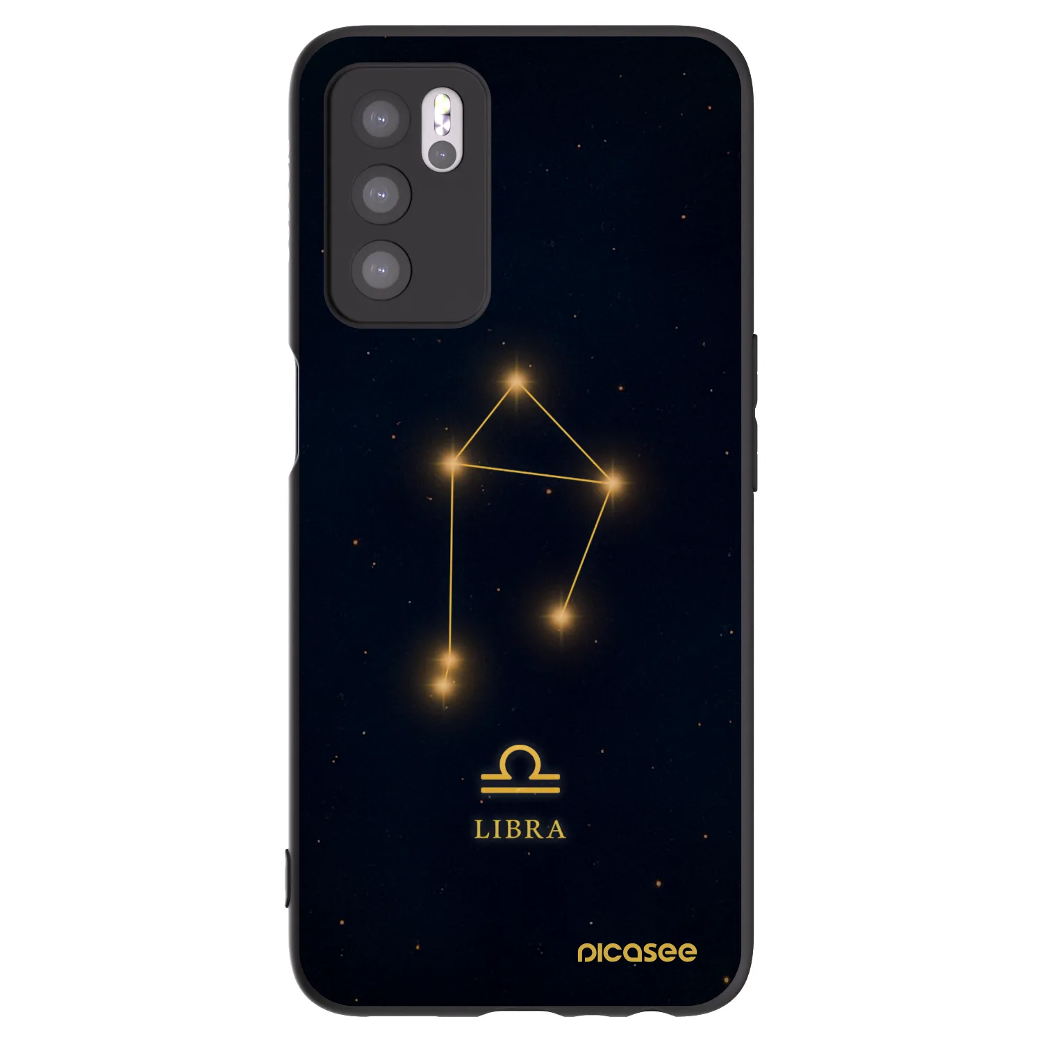 Picasee silikonový černý obal pro OPPO A16s - LIBRA