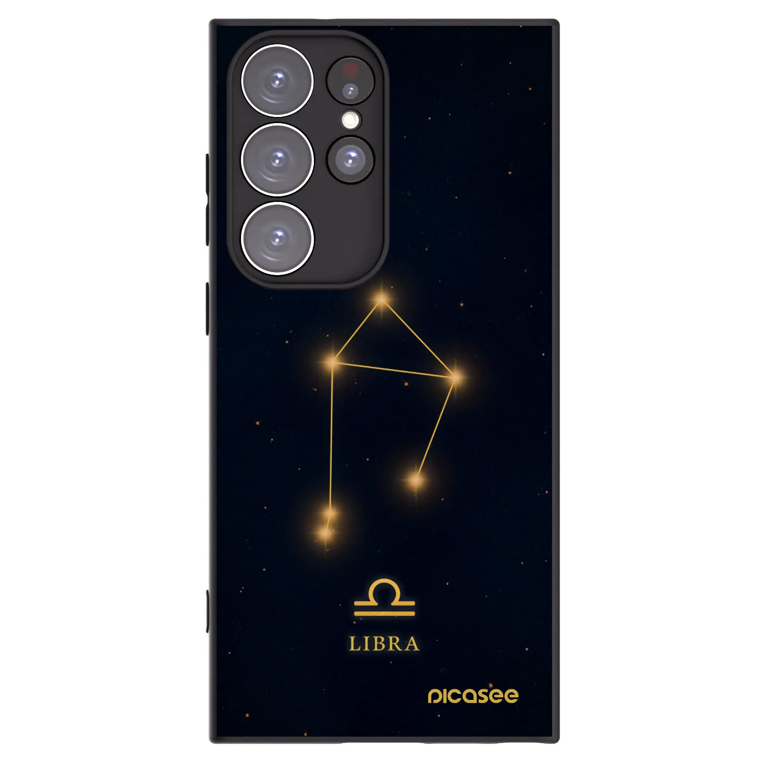 Picasee silikonový černý obal pro Samsung Galaxy S23 Ultra 5G - LIBRA