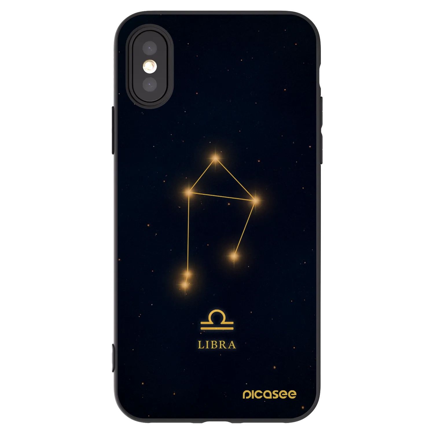 Picasee silikonový černý obal pro Apple iPhone X/XS - LIBRA