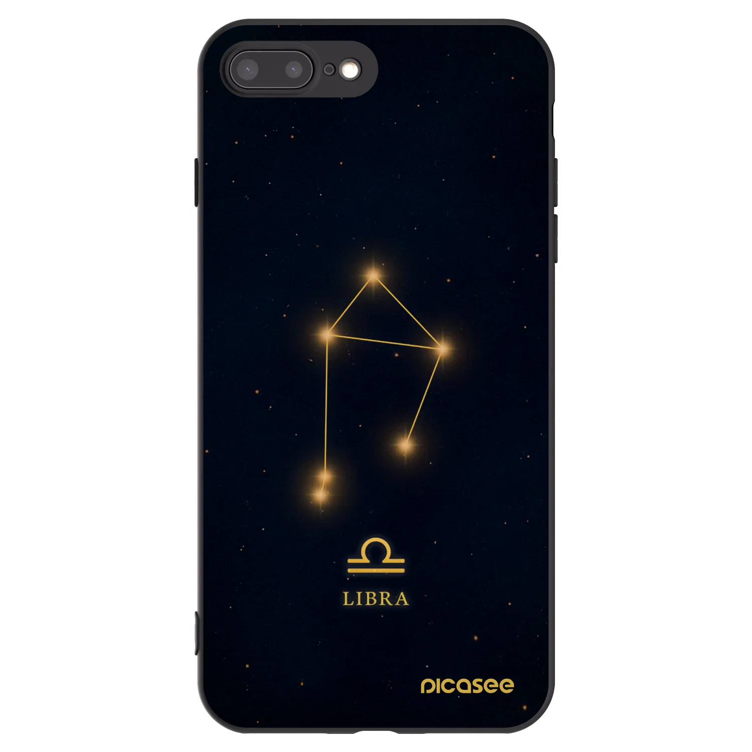 Picasee silikonový černý obal pro Apple iPhone 8 Plus - LIBRA