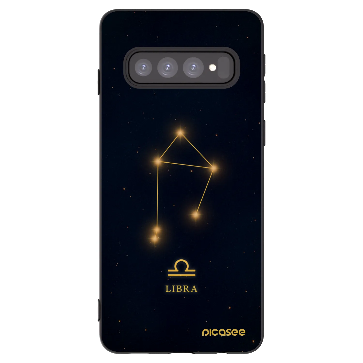 Picasee silikonový černý obal pro Samsung Galaxy S10 G973 - LIBRA