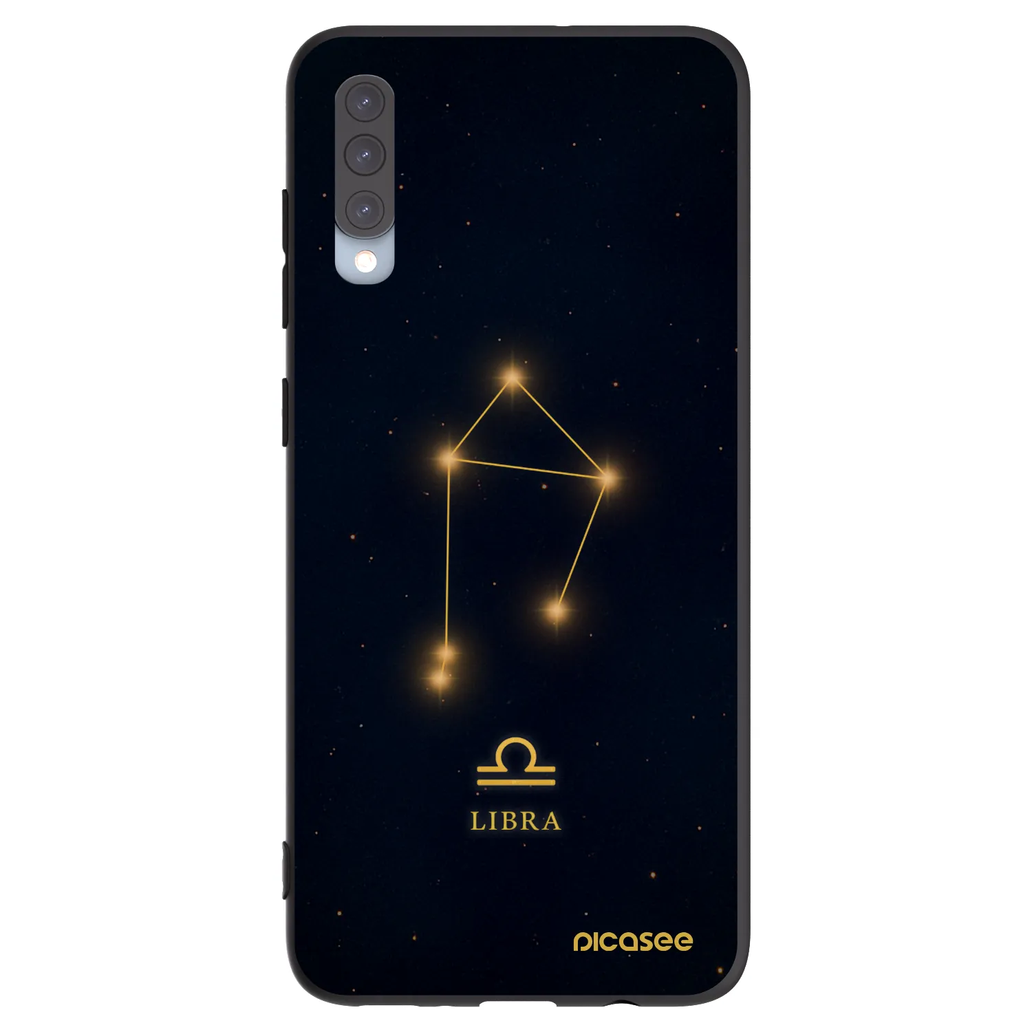 Picasee silikonový černý obal pro Samsung Galaxy A70 A705F - LIBRA