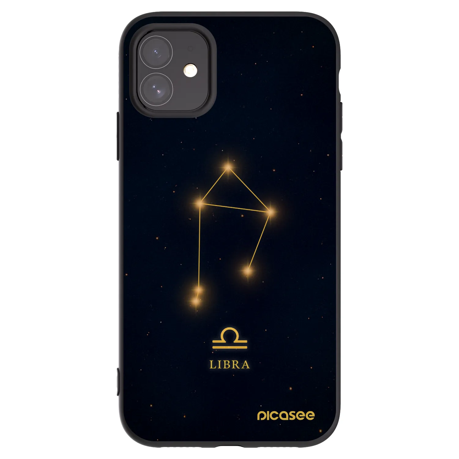Picasee silikonový černý obal pro Apple iPhone 11 - LIBRA