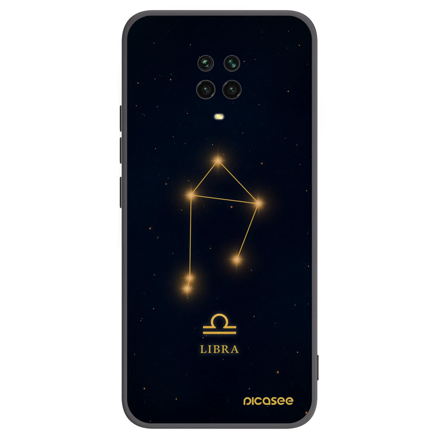 Picasee silikonový černý obal pro Xiaomi Redmi Note 9 Pro - LIBRA