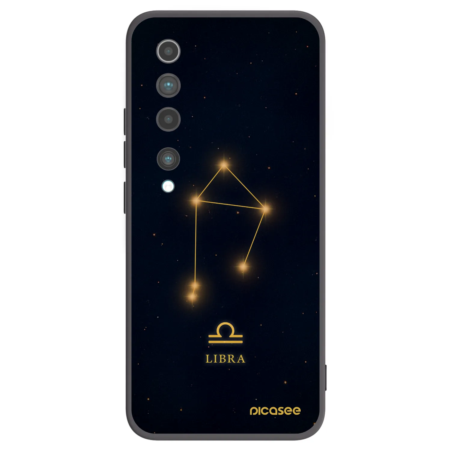 Picasee silikonový černý obal pro Xiaomi Mi 10 - LIBRA