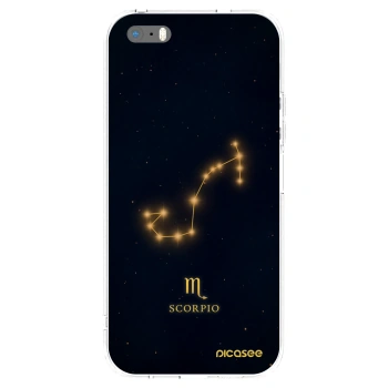 Picasee silikonový průhledný obal pro Apple iPhone 5/5S/SE - SCORPIO