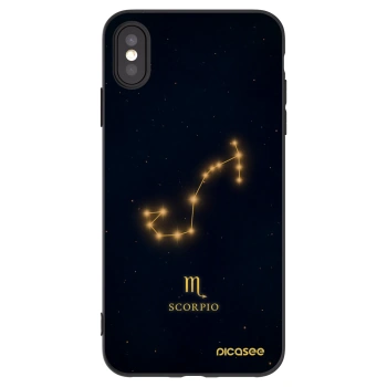 Picasee silikonový černý obal pro Apple iPhone XS Max - SCORPIO