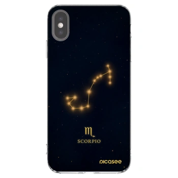 Picasee silikonový průhledný obal pro Apple iPhone XS Max - SCORPIO