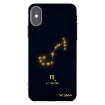 Picasee silikonový průhledný obal pro Apple iPhone X/XS - SCORPIO