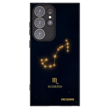 Picasee silikonový černý obal pro Samsung Galaxy S23 Ultra 5G - SCORPIO
