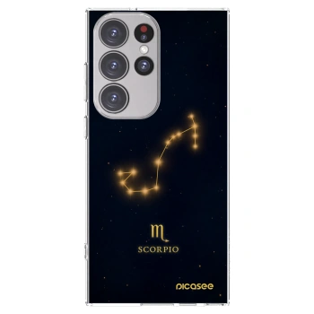 Picasee silikonový průhledný obal pro Samsung Galaxy S23 Ultra 5G - SCORPIO