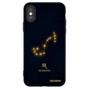 Picasee silikonový černý obal pro Apple iPhone X/XS - SCORPIO