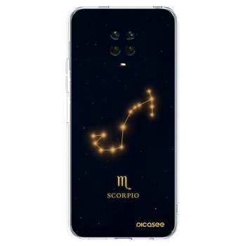 Picasee silikonový průhledný obal pro Xiaomi Redmi Note 9 Pro - SCORPIO