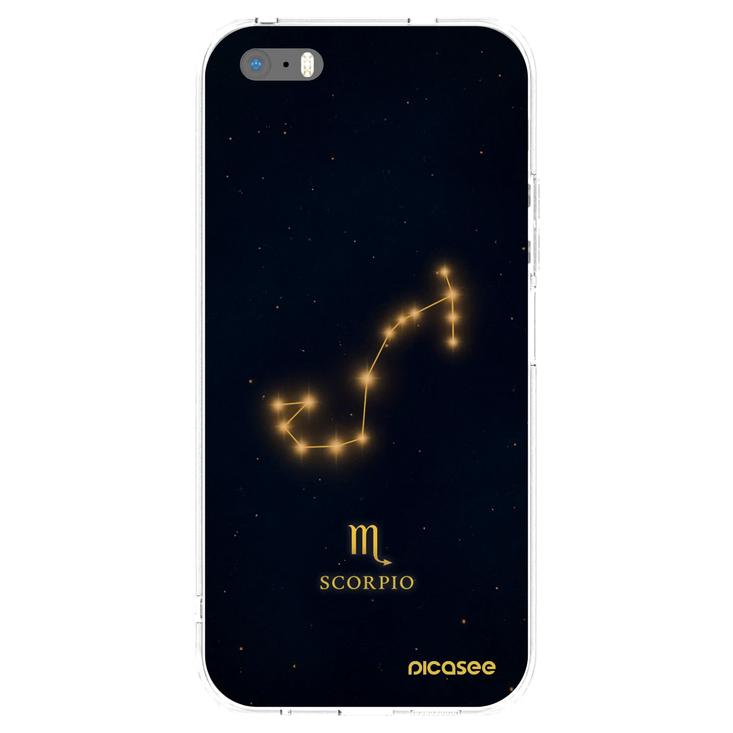 Picasee silikonový průhledný obal pro Apple iPhone 5/5S/SE - SCORPIO