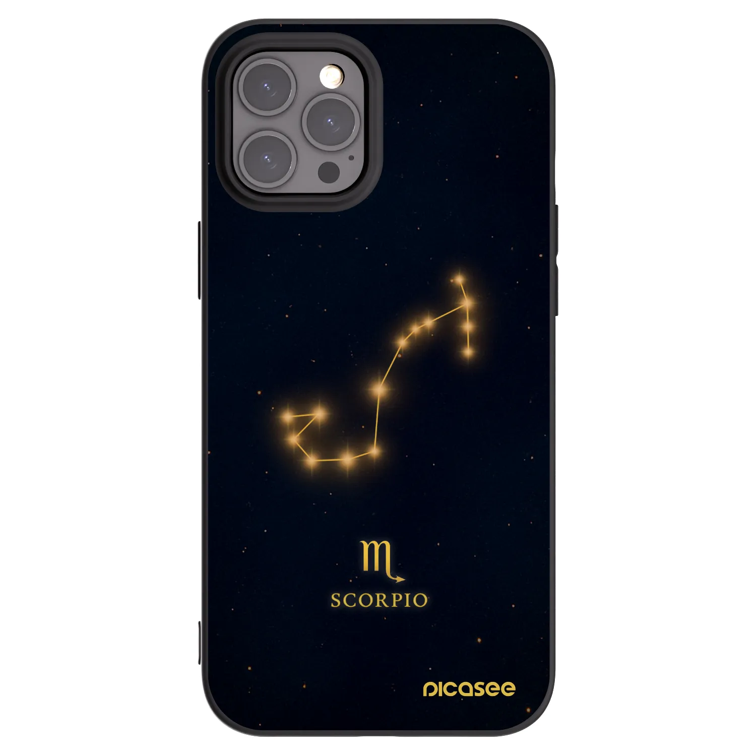 Picasee silikonový černý obal pro Apple iPhone 12 Pro Max - SCORPIO